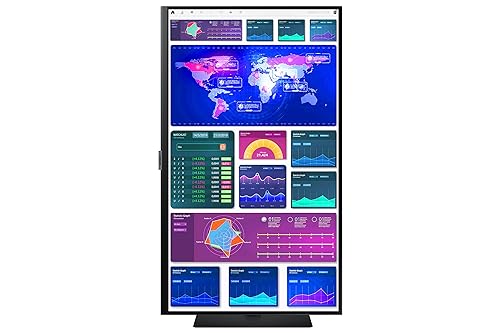 SAMSUNG ViewFinity S60A Series 24-Inch WQHD (2560x1440) Computer Monitor, 75Hz, HDMI, DisplayPort, HDR10 (1 Billion Colors), Height Adjustable Stand, TUV-Certified (LS24A608NANXGO),Black 24-inch 2023 Refresh Display + HDMI Ports