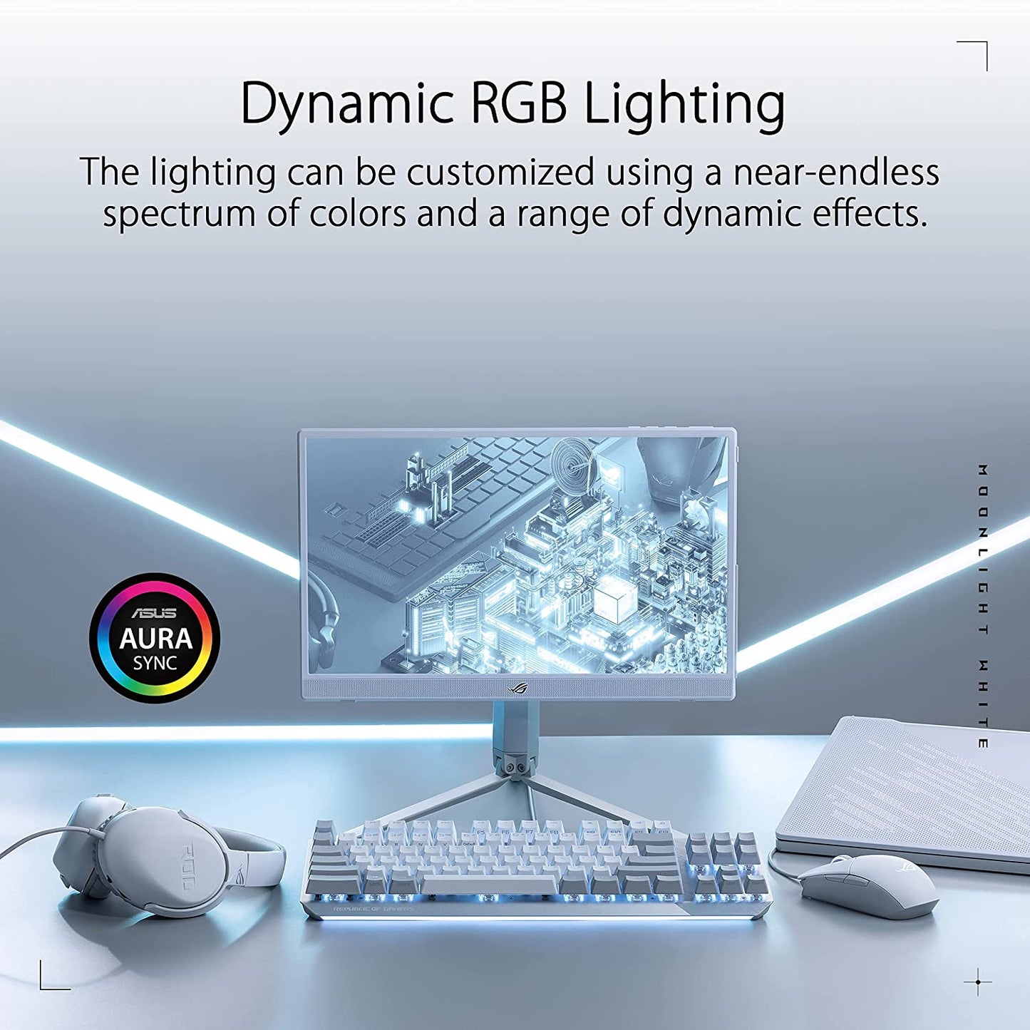 ASUS ROG Strix Impact II Moonlight White Gaming Mouse | Ambidextrous and Lightweight Design, 6200 DPI Optical Sensor, Push-Fit Hot Swappable Switches, Aura Sync RGB Lighting, Minimal Design Strix Impact II (Wired) Moonlight