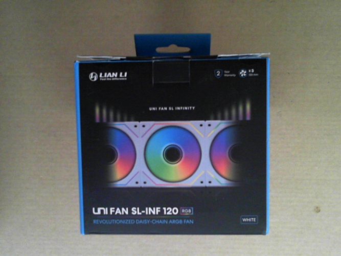 OPENBOX - LIAN LI UNI FAN SL INFINITY 120 RGB WHITE 3 PCS PACK ---UF-SLIN120-3W ( L Connect 3.0 Controller included)