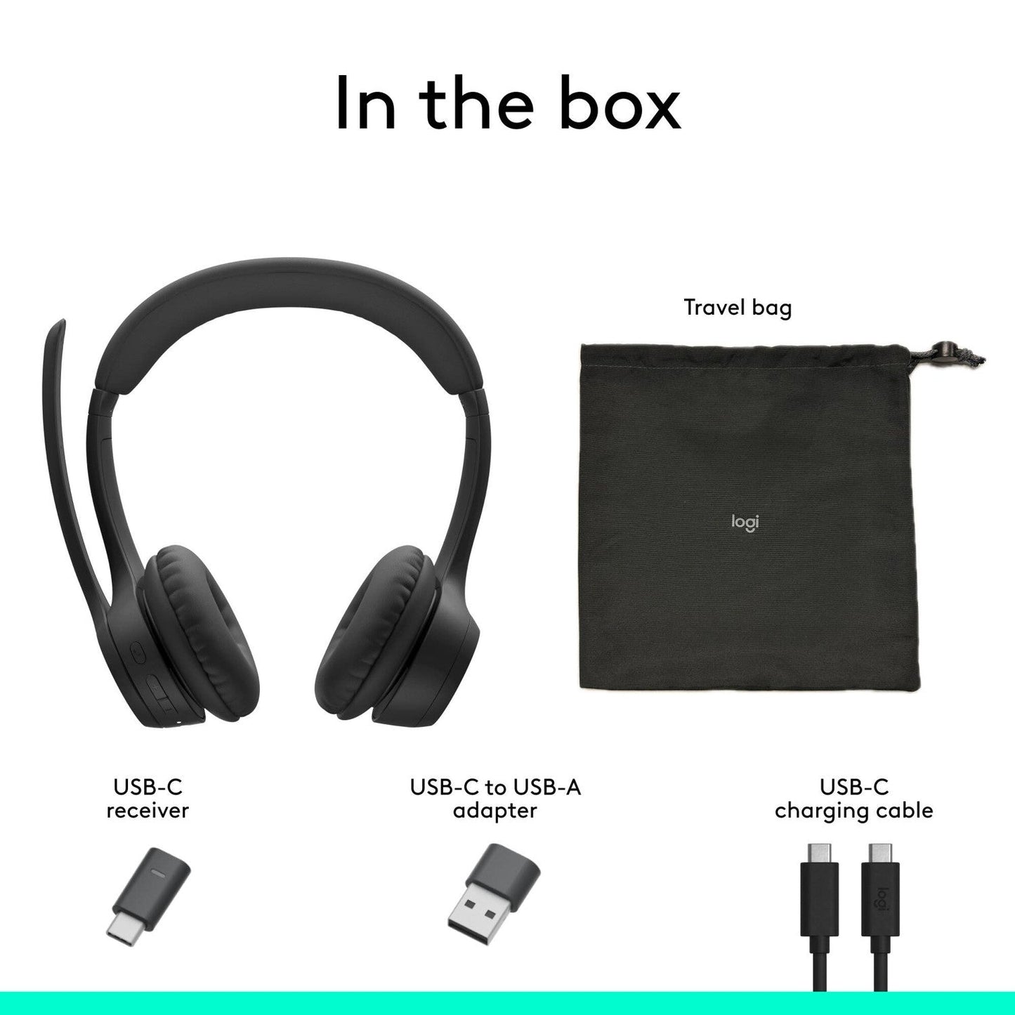 Logitech Zone 305 for Business, Wireless Bluetooth Headset With Microphone, for Microsoft Teams, Compatible With Windows, Mac, Chrome, Linux, iOS, iPadOS, Android, Black - Microsoft Teams Certification - Stereo - Wireless