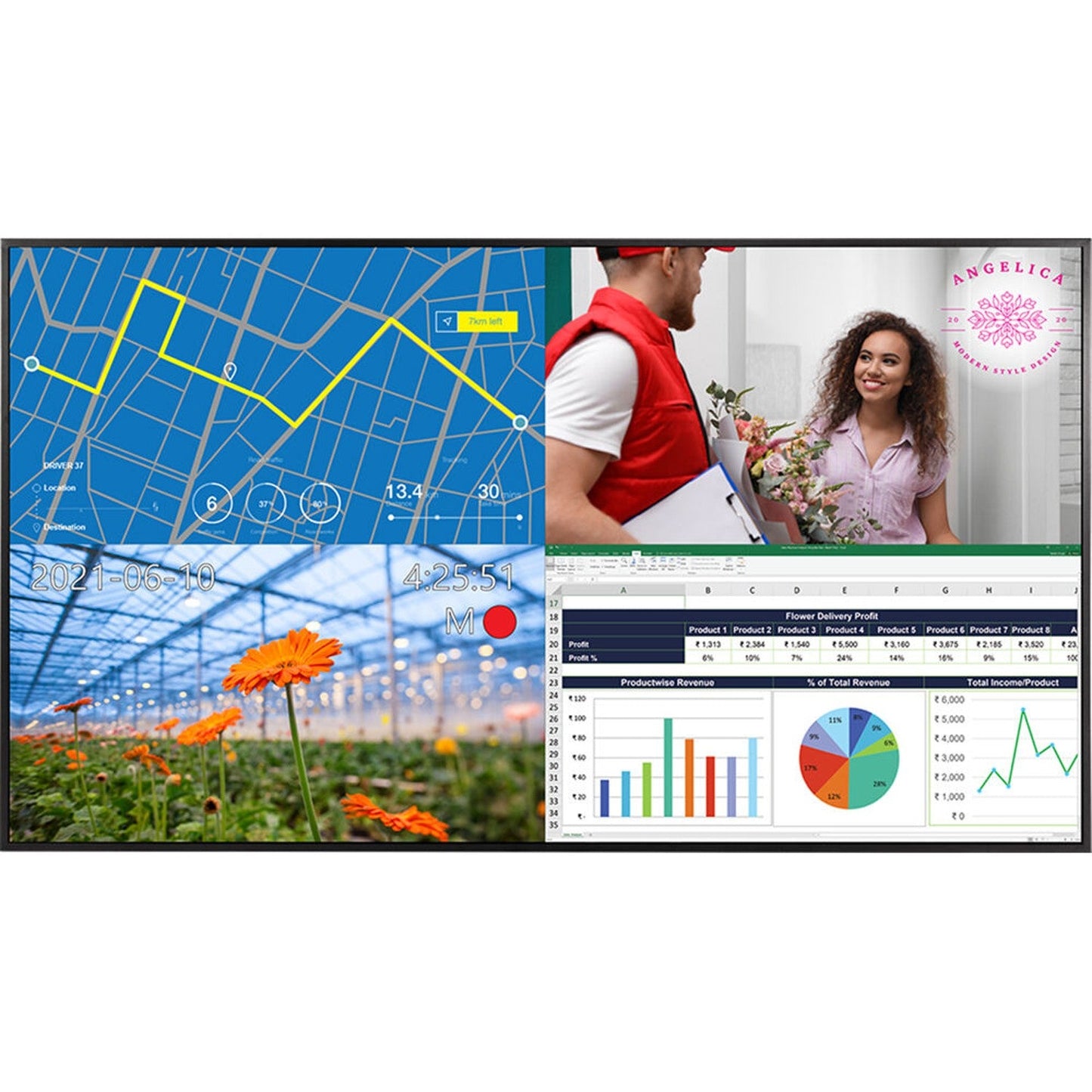 Planar Ultrares P Series 65" Uhd 4k Touchscreen Commercial Digital Signage Display - 450 Nit Brightness - 24x7 Reliability