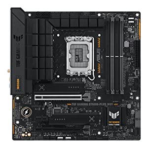 ASUS TUF Gaming B760M-PLUS WiFi (13th and 12th Gen) LGA 1700 mATX Motherboard with PCIe 5.0, 2xPCIe 4.0 M.2 Slots,DDR5,2.5Gb LAN,Front USB 3.2 Gen 2 Type-C, Thunderbolt 4, AEMP II