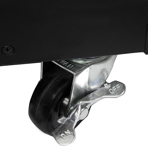StarTech.com 9U Open Frame Rack with Wheels - 4 Post 23 Deep Portable Open Frame Cabinet for 19 Network, Data & Server Equipment - 220 lbs capacity (RK960CP) 22.10 (561.34 mm) x 20.30 (515.62 mm) x 23.60 (599.44 mm) Portable | Handles
