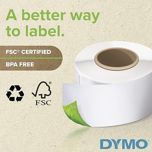 DYMO Authentic LabelWriter Standard Shipping Labels for LabelWriter Label Printers (30256), White, 2-5/16'' x 4'', 6 Rolls of 300