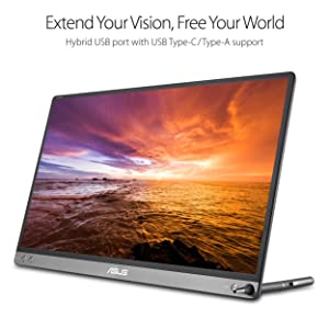 ASUS ZenScreen MB16AC 15.6" Full HD IPS USB Type-C Portable Eye Care Monitor 15.6", IPS, USB Type A & C