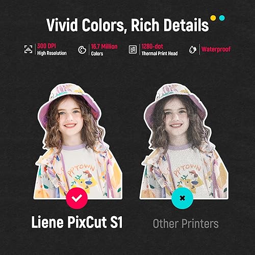 Liene Sticker Paper & Cartridge, 2 Ink Cartridge Refill & 72 sheets photo papers, 4x7", Dye Sublimation, Water & Oxidation-Proof, Compatible w/Liene PixCut S1 Photo Sticker Printer and Cutter