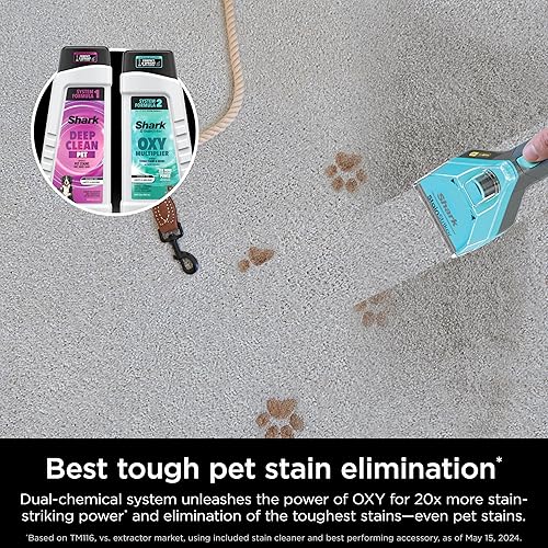 Shark CarpetXpert HairPro Pet with StainStriker, Upright Carpet Cleaner machine for Pets, Deep Carpet, Rug and Upholstery Cleaner, Pet Stain & Odour Remover, Pet Hair Pickup, Carpet Shampooer, EX301C
