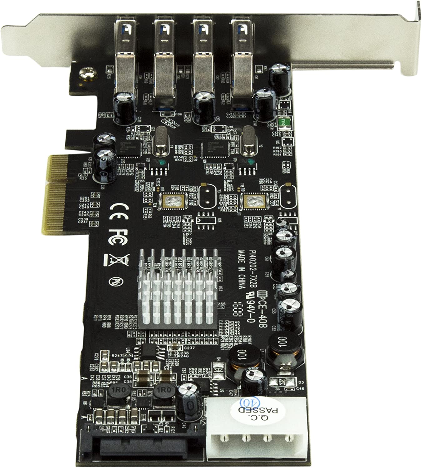StarTech.com 4-Port USB 3.0 PCI Express Card Adapter - PCIe SuperSpeed USB 3.0 Expansion Card w/ 2 Dedicated 5Gbps Channels (PEXUSB3S42V) PCI Express 4 Ext Dual Bus
