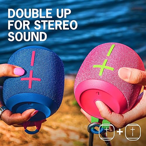 ULTIMATE EARS WONDERBOOM 3, Small Portable Wireless Bluetooth Speaker, Big Bass 360-Degree Sound for Outdoors, Waterproof, Dustproof IP67, Floatable, 131 ft Range - Joyous Bright Grey Joyous Brights Grey Wonderboom 3