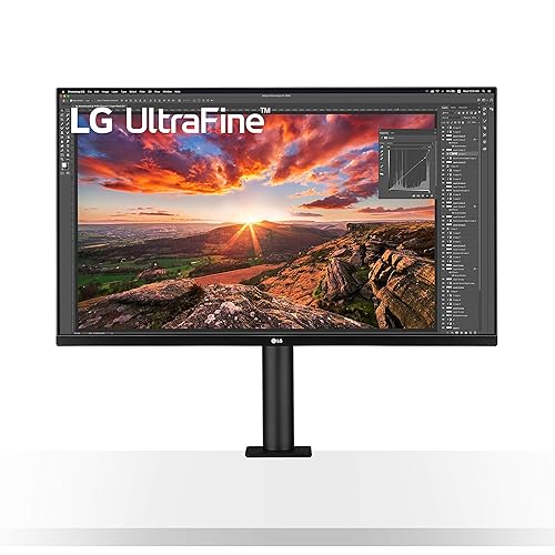 LG 32UN880-B 31.5 inch Ultrafine Display Ergo UHD 4K IPS Display with HDR 10 Compatibility and USB Type-C Connectivity, Black 32; 4K UHD