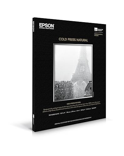 Epson Cold Press Fine Art Paper 19 Mil 8.5 X 11 Textured