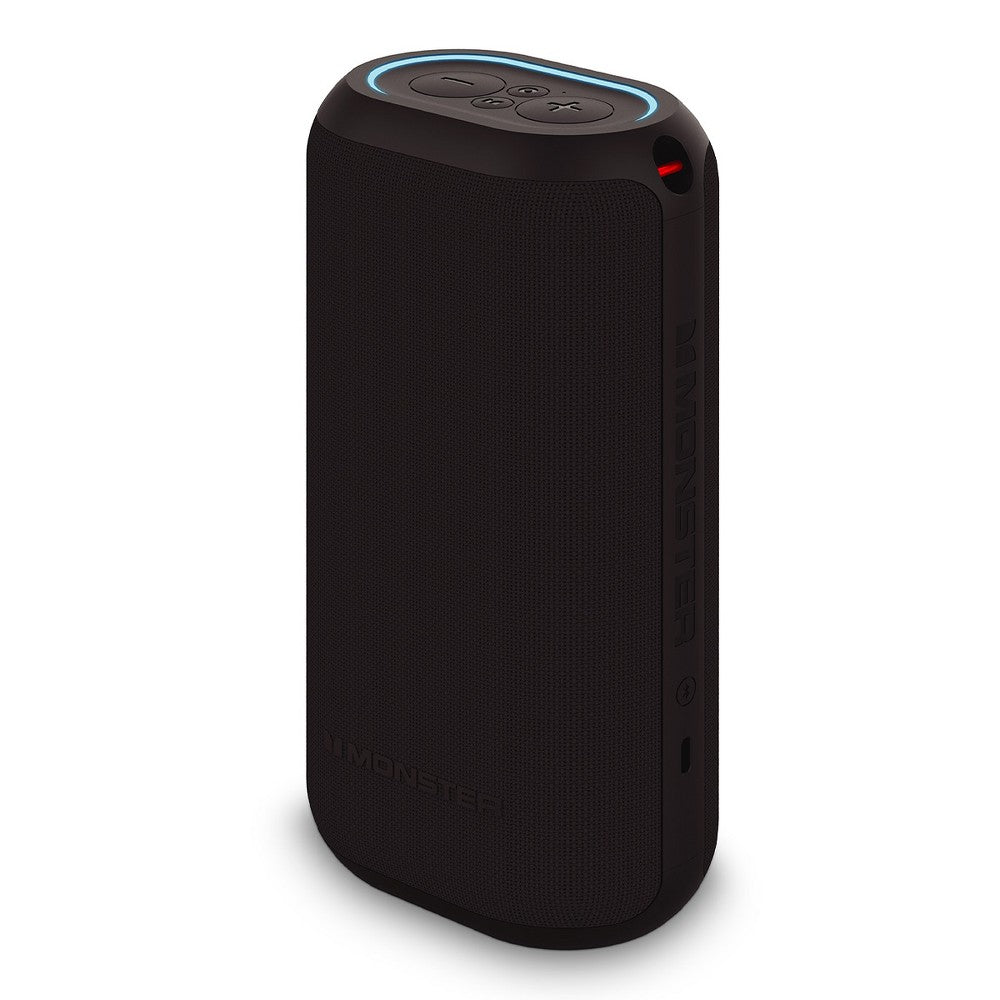 Monster DNA MAX Waterproof Bluetooth Speaker With IP67 Rating, Qi Wireless Charging Pad, And USB-C Charge Out Capability (Black)