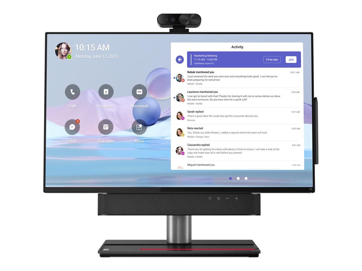 Lenovo ThinkSmart View Plus Video conferencing kit camera, compute system, Viewplus Stylus Pen with 3 Years Lenovo Premier Support + First Year Maintenance black