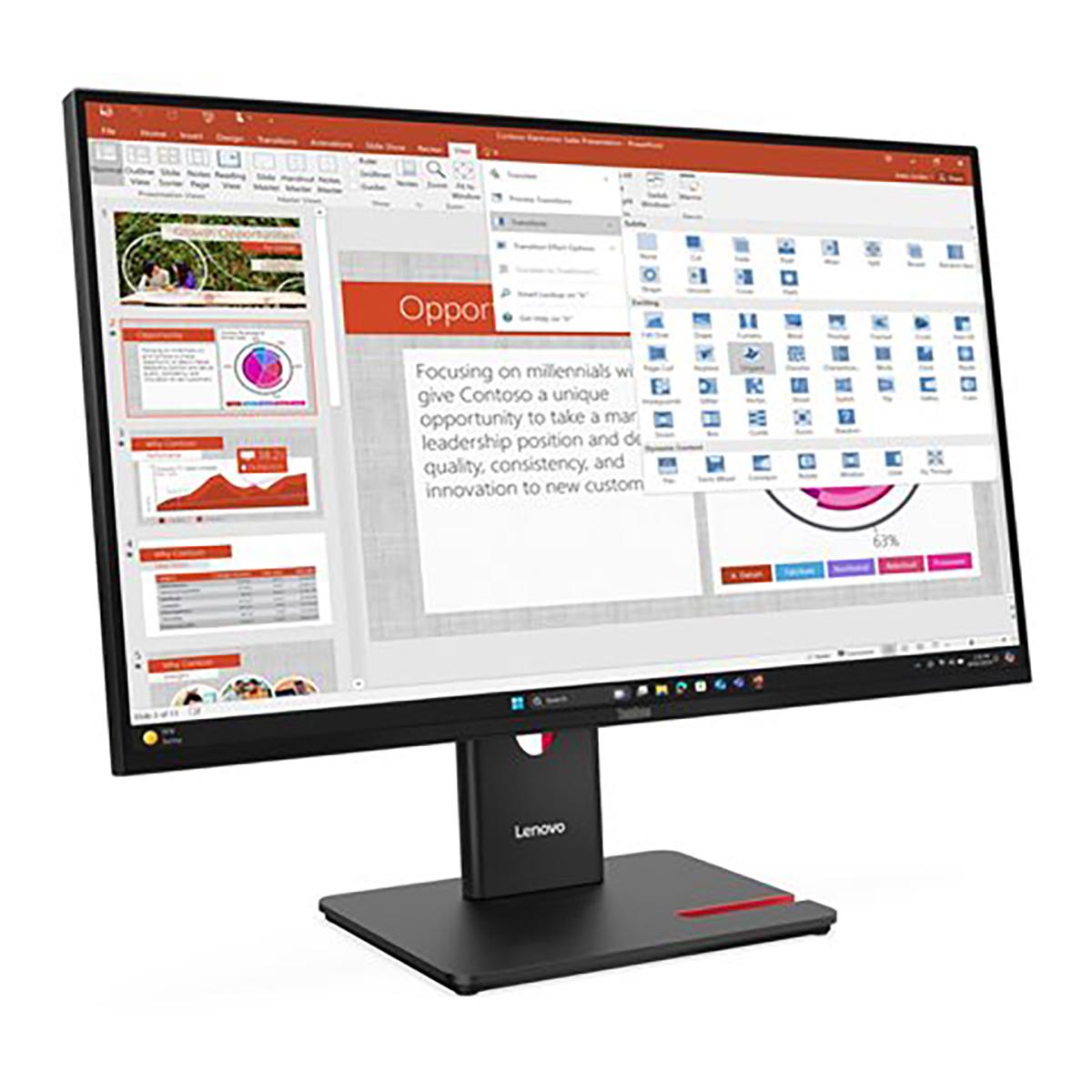 Lenovo ThinkVision T27-40 27" 16:9 Full HD 120Hz IPS WLED Monitor, Eclipse Black