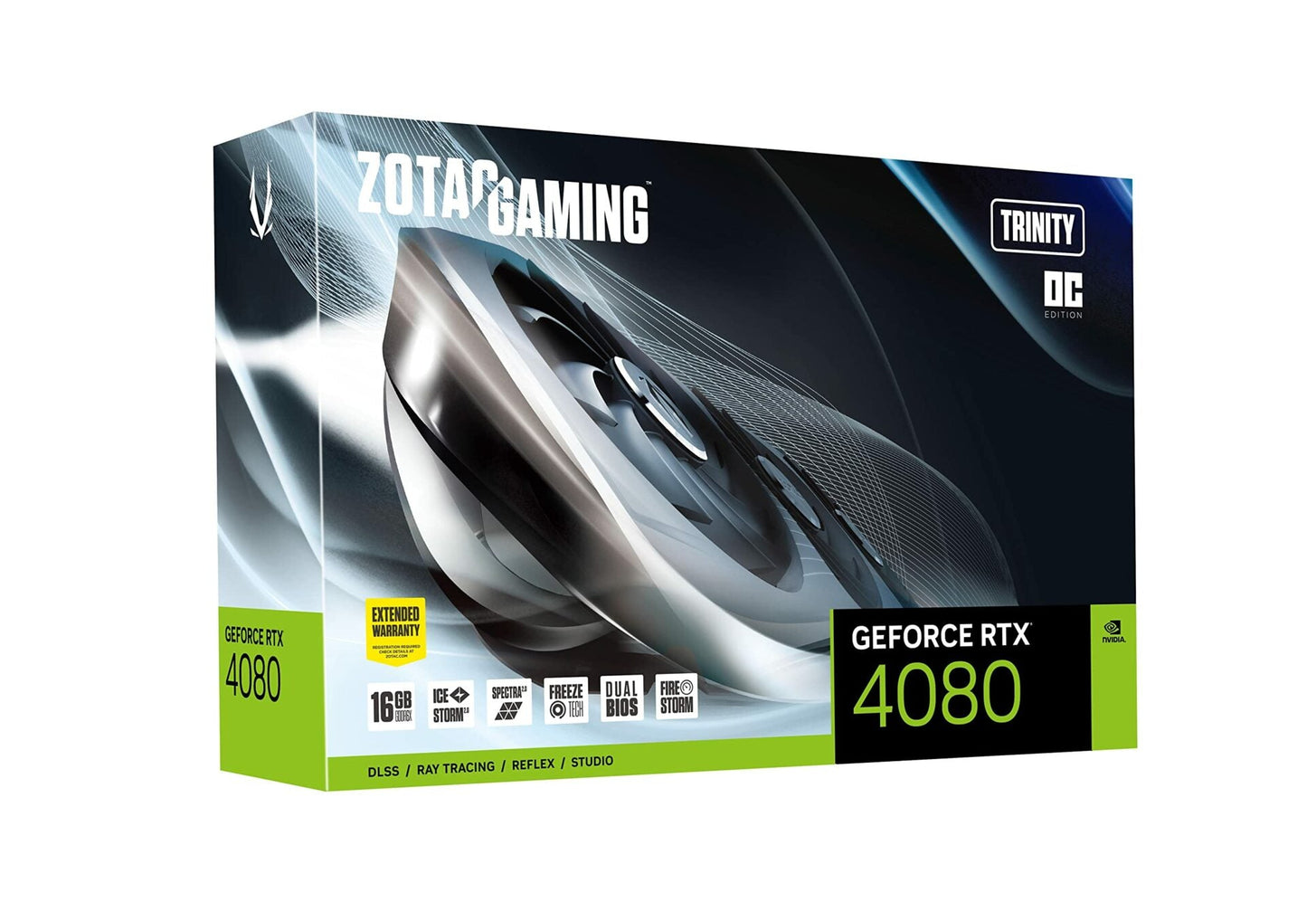 ZOTAC Gaming GeForce RTX 4080 16GB Trinity OC 16GB GDDR6X 256-bit 22.4 Gbps PCIE 4.0 Gaming Graphics Card, IceStorm 2.0 Advanced Cooling, Spectra 2.0 RGB Lighting, ZT-D40810J-10P