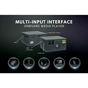 Aaxa Technologies KP - 400 - 01 P400 Short Throw Mini Projectorproj Native 1080p Lcos 2hr Batt Hdmi Tf - Dealtargets.ca