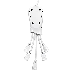 Accell Power Flexible Surge Protector and Power Conditioner - 600Joules, 6ft / 1.8m, White (D080B-009F) Surge Protector / Conditioner 600 Joules, 1.8m (6 ft) - Dealtargets.com