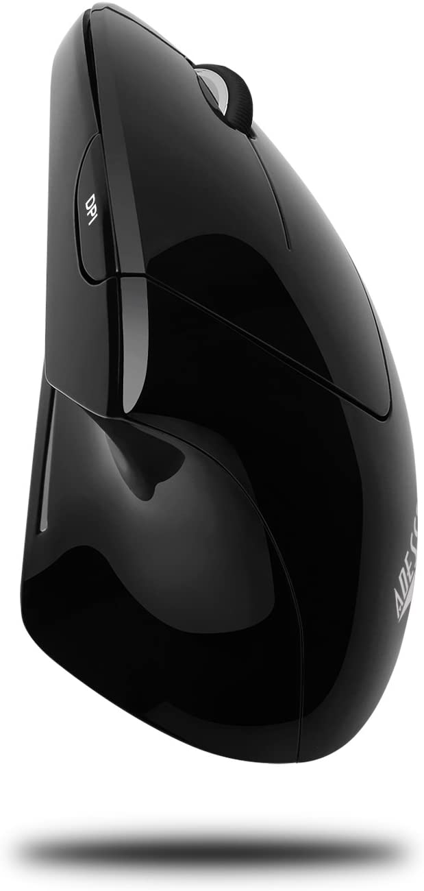 Adesso Vertical Ergonomic Illuminated Optical 6-Button 2.4 GHz RF Wireless Mouse - Right Hand Orientation (iMouseE10) - Dealtargets.com