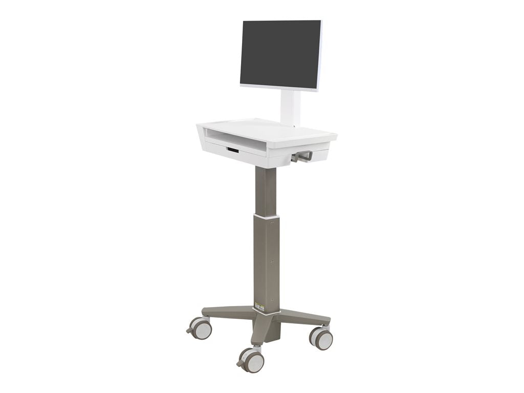 Ergotron CareFit Medical Cart, 46.9" x 18" x 16.7", White, Warm Gray