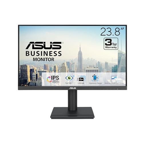 Asus VA24DQFS 24" Class Full HD LED Monitor - 16:9 - 23.8" Viewable - In-plane Switching (IPS) Technology - LED Backlight - 1920 x 1080 - 16.7 Million Colors - Adaptive Sync - 300 Nit - 1 ms - Speakers - HDMI - VGA - DisplayPort - USB Hub