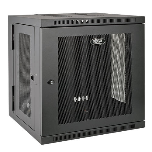 OPEN BOX - Tripp Lite 12U Wall Mount Rack Enclosure Server Cabinet, Hinged Back, 24.5" Deep, UPS-Depth (SRW12USDP), Black 12U Hinged