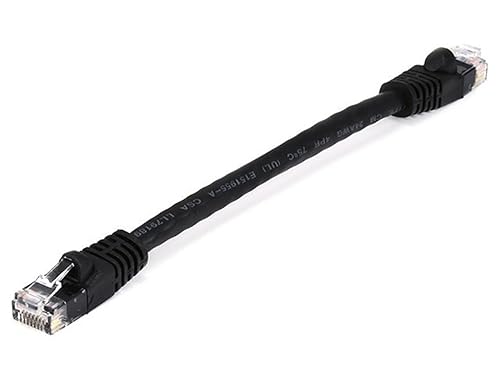 0.5FT 24AWG Cat5e 350MHz UTP Bare Copper Ethernet Network Cable - Black 0.5 Feet Black - Dealtargets.ca