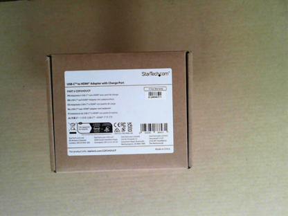 OPEN BOX - StarTech USB-C To HDMI Adapter, Black W/ USB Power Delivery