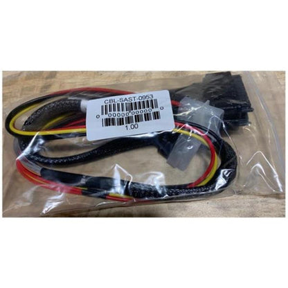Supermicro 55cm Slimline x8 to 2x U.2 PCIE with Power Cable - 1.80 ft SAS Data Transfer/Power Cable for Server, Add-on Card, Storage Device - First End: 8 x SFF-8654 - Male - Second End: 2 x U.2 SFF-8639, 1 x 4-pin Power - Male - Black, Red, White, Yellow