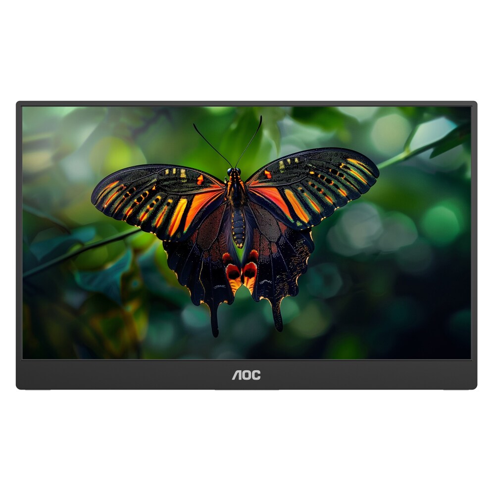 AOC - 16T15 15.6" IPS Portable Monitor, FHD, 1920x1080, 60Hz, 5Ms, USB-C,Carry Case / Stand - Black