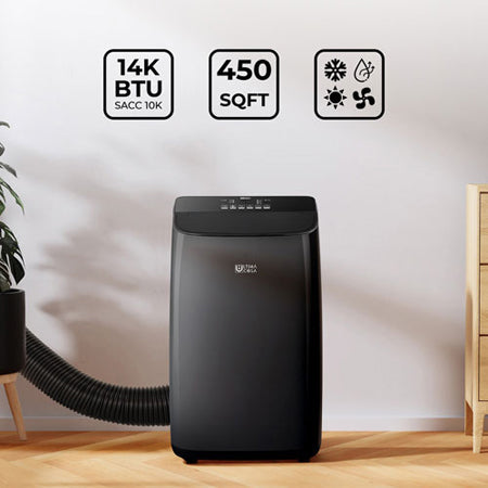Ultima Cosa Aria Clima 14,000 BTU (10,000 SACC) 4-in-1 Portable Air Conditioner - Black
