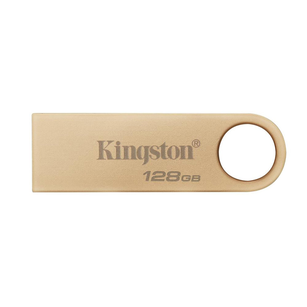KINGSTON DataTraveler SE9 G3 128GB USB 3.2 Gen 1 Up to 220MB/s Read, 100MB/s Write, Gold - Flash Drive (DTSE9G3/128GBCR)