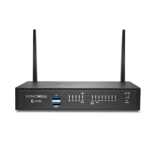 SonicWall TZ370W Network Security/Firewall Appliance - Intrusion Prevention - 8 Port - 1000Base-T - Gigabit Ethernet - 3 Gbit/s Firewall Throughput