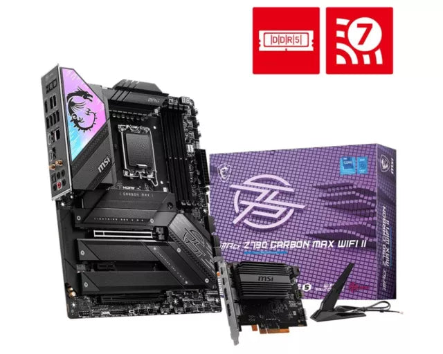 MSI MPG MPG Z790 CARBON MAX WIFI II LGA 1700 Intel Z790 DDR5 SATA 6Gb/s ATX WIFI