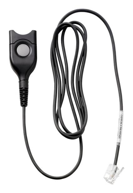 EPOS | SENNHEISER EPOS CSTD 01-1 Easy Disconnect/RJ-9 Phone Cable - 3.28 ft Easy Disconnect/RJ-9 Phone Cable for Phone, Microphone, Headset, Telephone, Switch, Amplifier - First End: Easy Disconnect - Second End: RJ-9 Phone