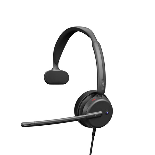 EPOS IMPACT 430T Headset - Microsoft Teams Certification - Mono - USB Type C - Wired - 32 Ohm - 20 Hz - 20 kHz - On-ear - Monaural - 5.91 ft Cable - Noise Cancelling, Electret Condenser, Uni-directional Microphone - Black