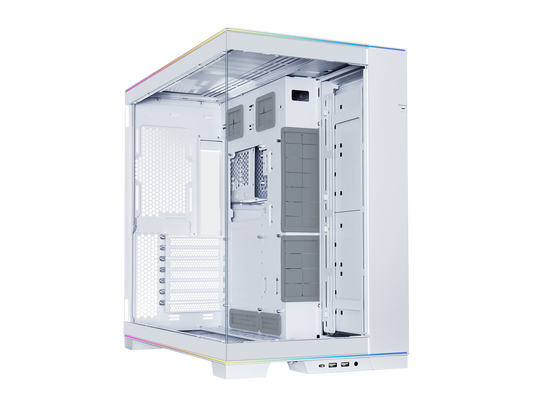 LIAN LI O11 EVO RGB White Aluminum / Steel / Tempered Glass ATX Mid Tower Compu