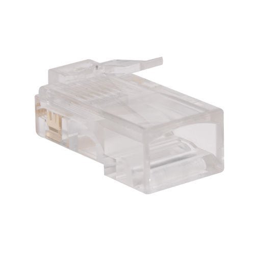 100 - Pack of Rj45 Plugs for Round Solid / Stranded Conductor 4 - Pair Cat5e Cable - Dealtargets.ca