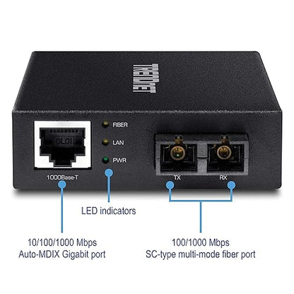 1000Base - T to 1000Base - Sx Multi - Mode Sc Fiber Converter - Dealtargets.ca