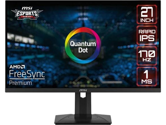MSI G274qpf Ips, Qhd, Led, Flat, 170hz, 1ms, 16:9, 27, Black, Factory