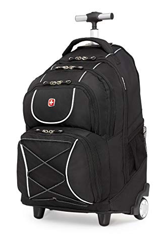 Swiss Gear Push Button Retractable Mono Handle-Corner Inline Wheels-Adjustable Backpack Str