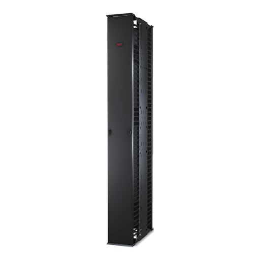 APC by Schneider Electric Performance, Vertical Cable Manager for 2 & 4 Post Racks, 84"H x 10"W, Double-Sided with Doors - Cable Manager - Black - Plastic