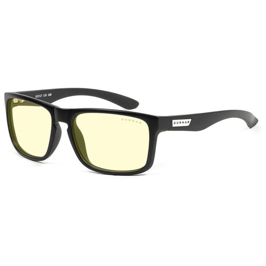 Gunnar Intercept Onyx Frame Computer Gaming Glasses - Amber Lens - Tint 65% Blue Light & 100% Uv Protection