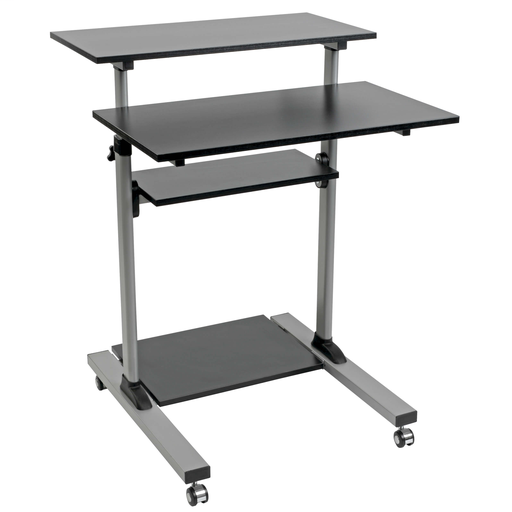 Tripp Lite Rolling Standing Desk/Workstation On Wheels, Height Adjustable, Mobile