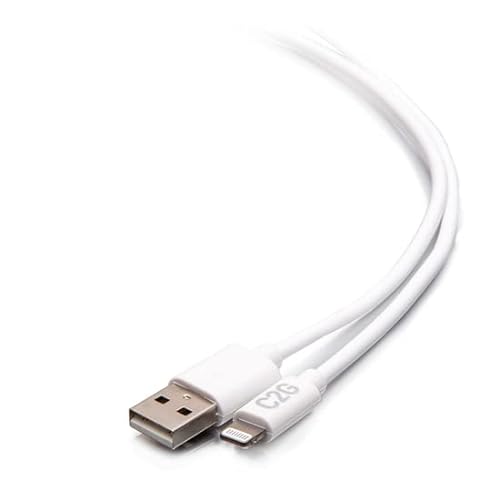 10ft (3m) USB - A Male to Lightning Male Sync and Charging Cable - White - Dealtargets.ca