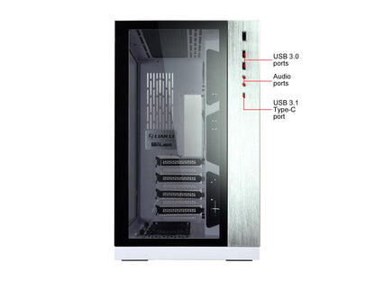 LIAN LI PC-O11 Dynamic White Tempered Glass on the Front and Left Sides, Chassis Body SECC ATX Mid Tower Gaming Computer Case - PC-O11DW