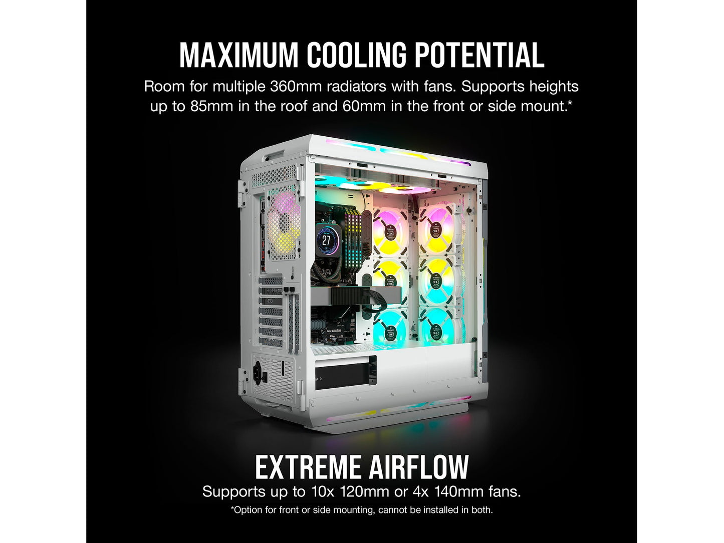 Corsair iCUE 5000T RGB CC-9011231-WW White Computer Case