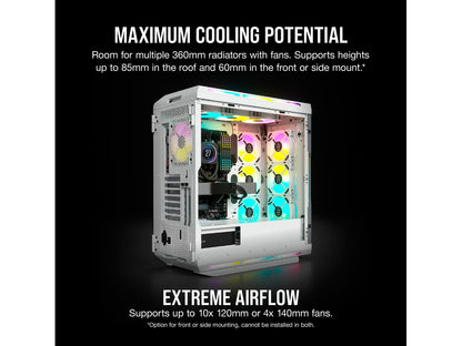 Corsair iCUE 5000T RGB CC-9011231-WW White Computer Case