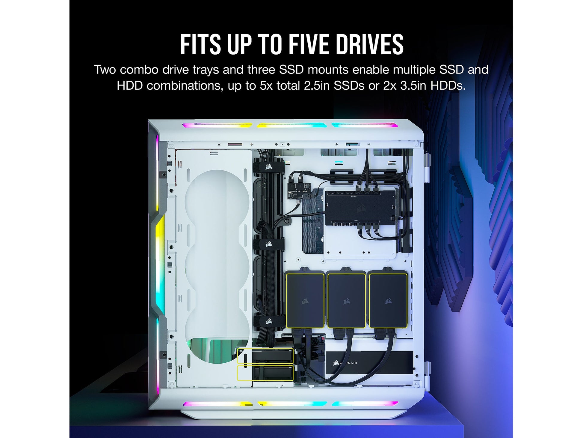 Corsair iCUE 5000T RGB CC-9011231-WW White Computer Case