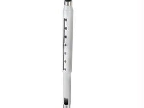 Chief Notched Design Adjustable 12" To 18" Ceiling Mount Extension Column Pipe Weight Capacity 500lbs White