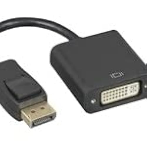 Axiom DisplayPort Male to DVI-I Dual Link Female Adapter (Black) - DPMDVIFK-AX - DisplayPort/DVI-I Video Cable for Video Device, Monitor, Desktop Computer, Notebook